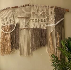 Boho Mosaic Macrame Wall Hanging