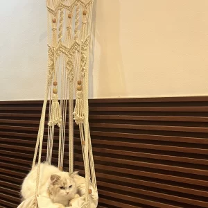 macrame handmade cat swing boho bohemian