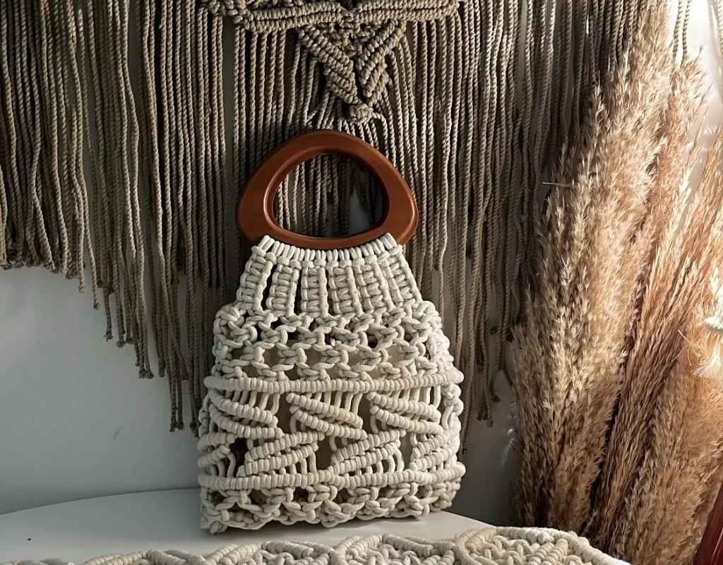 macrame handmade bag boho bohemian