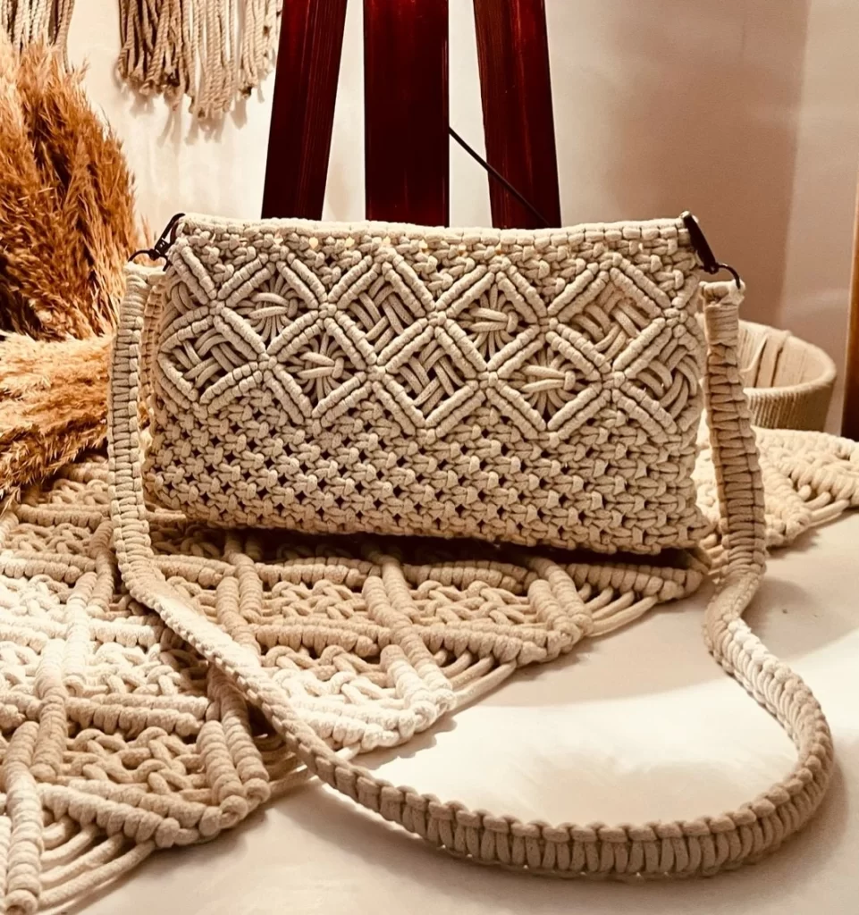 macrame handmade bag boho bohemian