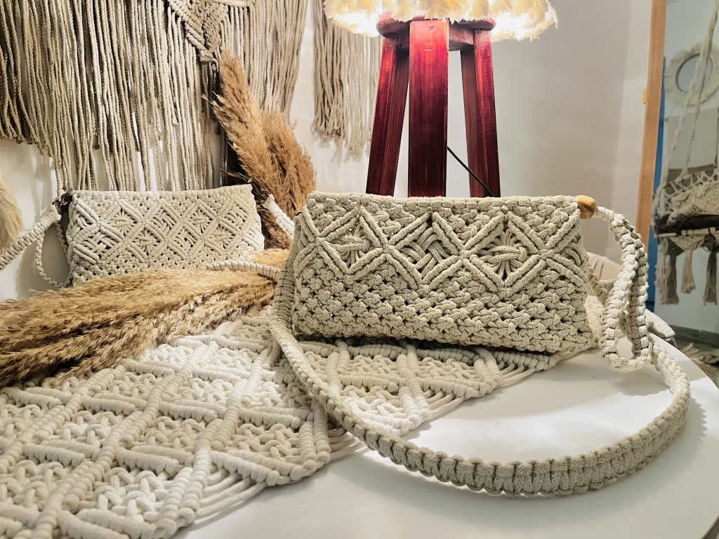 macrame handmade bag boho bohemian