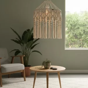 Scarab Macrame Lamp